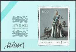 Martin Mörck. Denmark 2012.  40 Anniv Regency Queen Margrethe II. Michel  Bl.47  MNH. Signed. - Blocks & Kleinbögen