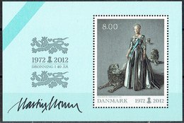 Martin Mörck. Denmark 2012.  40 Anniv Regency Queen Margrethe II. Michel  Bl.47  MNH. Signed. - Hojas Bloque