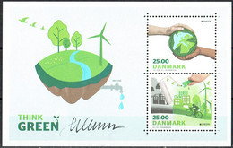 Martin Mörck. Denmark 2016. CEPT. "Think Green". Michel Bl.63 MNH. Signed.- - Blocs-feuillets