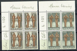 Lars Sjööblom. Denmark 2002. NORDEN: Art Of The 20th Century. Michel 1303-1304  Plate Blocks MNH. Signed. - Blocchi & Foglietti