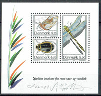 Lars Sjööblom. Denmark 2003. Rare Insects. Michel  Bl.21. MNH. Signed. - Blocks & Kleinbögen