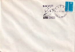 A21949 - Pestera Gaura Chindiei Pescari Cover Envelope Used 1982 Stamp Coloana Infinitului Targu Jiu RS Romania - Brieven En Documenten