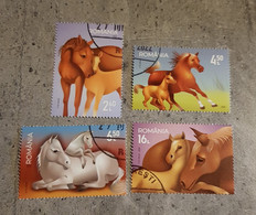 ROMÂNIA HORSES  SET USED - Usados