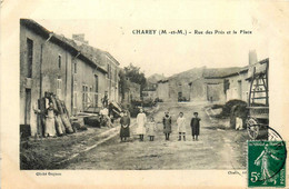 Charey * La Rue Des Prés Et La Place * Villageois - Andere & Zonder Classificatie