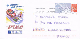 FR-L275 - FRANCE Entier Postal Repiquage Sécurité Routière BD - PAP: TSC Und Halboffizielle Aufdrucke