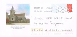 FR-L277 - FRANCE Entier Postal Repiquage DARMANNES Eglise Gothique De XIIe Siècle 2020 - PAP: TSC Und Halboffizielle Aufdrucke