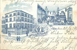 Metz * 1899 ! * Gruss Aus Dem Münchenerkindl , Inh : HIRSTER * Litho CPA Illustrateur - Metz