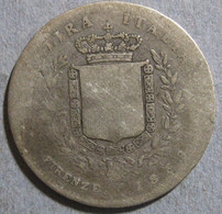 Re Eletto , 1 Lira 1859 Firenze , Vittorio Emanuele II , En Argent, Rare - Toskana