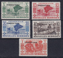 Nouvelles Hébrides Taxe N°26/30 - Neuf * Avec Charnière - TB - Postage Due