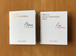 Maison Francis Kurkdjian - Lot De 2 échantillons Sous Cartes - Perfume Samples (testers)