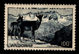 Andorre Français / French Andorra 1950 Airmail Yv. 1, Nature Landscape, Fauna, Isards - MNH - Luftpost