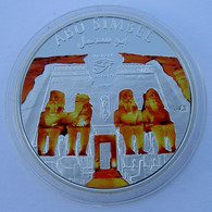 COOK ISLANDS 1 $ 2012 ABU SIMBEL HISTORY OF EGYPT WEIGHT 26g CONSERVAZIONE FONDO SPECCHIO UNC (1) - Cook Islands