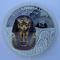 COOK ISLANDS 1 $ 2012 TUTANKHAMUN HISTORY OF EGYPT WEIGHT 26g CONSERVAZIONE FONDO SPECCHIO UNC - Cook Islands