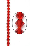 Lot 20 Perles Cristal Toupie Bicone Rouge Diamètre 8 Mm Perle - Perle
