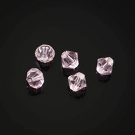 Lot 20 Perles Cristal Autrichien Swarovski Toupie Bicone Rosaline Diamètre 4 Mm Perle - Perle