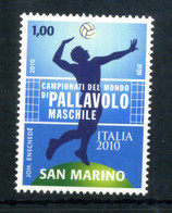 2010 SAN MARINO SET MNH ** 2276 Campionato Del Mondo Di Pallavolo, Sport, Volleyball - Unused Stamps