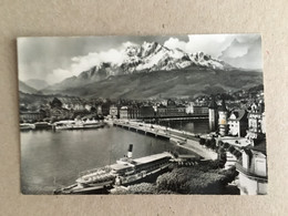 Luzern Mit Pilatus Lucerne Ferryboat "wilhelm Tell' Ferry Steamer Steamboat - Elm