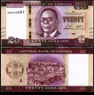LIBERIA 20 DOLLARS 2022 P 39 UNC - Liberia