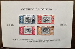 BOLIVIE Tennis, Yvert  BF 11A Non Dentelé. ** MNH - Tennis