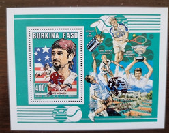 BURKINA FASO Tennis,Michel BF 1364A Surcharge Rouge ** MNH. Jeux Olympiques ATLANTA, André AGASSI - Tennis