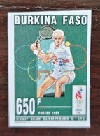 BURKINA FASO Tennis, Yvert N° 934 Non Dentelé** MNH. Jeux Olympiques ATLANTA 1996 - Tennis