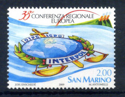 2009 SAN MARINO SET MNH ** 2233 38° Conferenza Regionale Europea ICPO Interpol - Nuovi