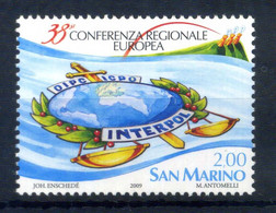 2009 SAN MARINO SET MNH ** 2233 38° Conferenza Regionale Europea ICPO Interpol - Nuevos