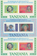 TANZANIA 1986, 10th Visit Of Queen Elizabeth II To The Caribbean (1985), MiNr. Block 42/3 With Silver Overprint "CARIBBE - Tanzanie (1964-...)