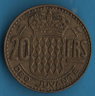 MONACO 20 FRANCS 1951 KM# 131 Rainier III PRINCE DE MONACO - 1949-1956 Anciens Francs