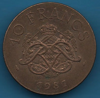 MONACO 10 FRANCS 1981 KM# 154 Rainier III PRINCE DE MONACO - 1960-2001 Nouveaux Francs