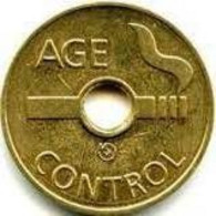 Token , Jeton , Ficha , Tobacco Dispenser Machine ,  AGE CONTROL ,  24 Mm - Profesionales / De Sociedad