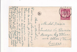 Postkaart / Carte Postale - Belgische Uitvoer 1948 769 / Mons - Grand' Place Naar Arveyes Suisse - 1948 Exportation