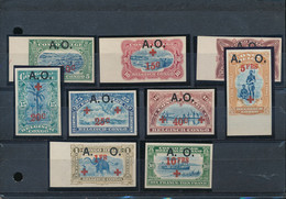 RUANDA-URUNDI 1918 ISSUE COB 36/44 IMPERFORATED ALWAYS MINT NO GUM - Unused Stamps