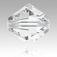 Lot 15 Perles Cristal Autrichien Swarovski Toupie Bicone Transparent Diamètre 6 Mm Perle - Perle