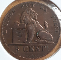 BELGIE : 5 CENTIMES  1856 KM 5.1 PRACHTIG - 5 Centimes