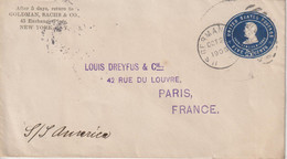Entier 1905 Des Etats Unis Pour La France Par Bateau America - 1901-20
