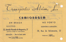 MY BOX 2 - PORTUGAL COMMERCIAL DOCUMENT  - TRANSPORTES ALVIM  - TRANSPORT   - BRAGA - Portugal