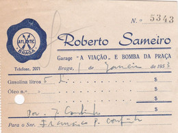 MY BOX 2 - PORTUGAL COMMERCIAL DOCUMENT  - GAZ STATION   - ATLANTIC    - BRAGA - Portugal