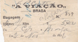 MY BOX 2 - PORTUGAL COMMERCIAL DOCUMENT  - A VIAÇÃO   -TRANSPORT - BRAGA - Portugal