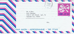 47792. Aerograma BAT GALIM,  HAIFA (Israel) 1975 To USA, Oaklawn - Poste Aérienne