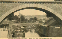 Montcy St Pierre * Le Pont Sur Le Canal Et Vue De Montcy Notre Dame * Péniche Batellerie - Other & Unclassified