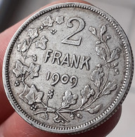 Monnaie 2 Frank 1909 Léopold II SUP - 2 Francs