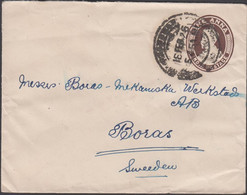 1926. INDIA. Envelope GEORG V ONE ANNA Cancelled 18 FEB 26 Sent To Borås Sweden.  - JF427498 - Otros & Sin Clasificación