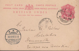 1909. INDIA. POST CARD EDWARD VII  ONE ANNA Cancelled PAT .... 11 MA 09 + SEA POST OFFICE C ADEN + At Arri... - JF431268 - Andere & Zonder Classificatie