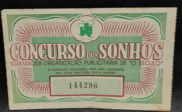 C1/4 - Concurso Dos Sonhos * Caderneta  * Portugal * Publicidade - Portugal