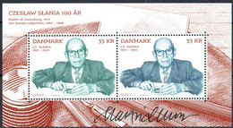 Martin Mörck. Denmark 2021. 100 Anniv Czeslaw Slania. MNH. Signed. - Blocks & Kleinbögen