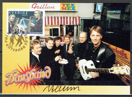 Martin Mörck. Sweden 1999. Dance Bands. Michel  2146 Maxi Card. Signed. - Cartes-maximum (CM)