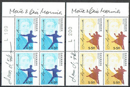 Lars Sjööblom. Denmark 2005. 200 Anniv. August Bournonville. Michel 1403-1404 Plate Blocks MNH. Signed. - Blocchi & Foglietti