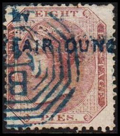 1865-1873. INDIA. Victoria. EIGHT PIES. Interesting Cancels FAIR OUNG + B 1. With Watermark Elephanthead. - JF521587 - 1858-79 Compagnie Des Indes & Gouvernement De La Reine