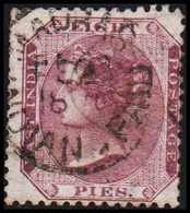 1865-1873. INDIA. Victoria. EIGHT PIES.  With Watermark Elephanthead. - JF521589 - 1858-79 Compagnie Des Indes & Gouvernement De La Reine